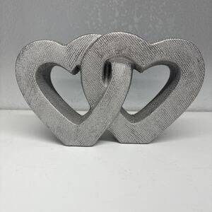 Sagebrook Home Ceramic 10” Double Heart table decor